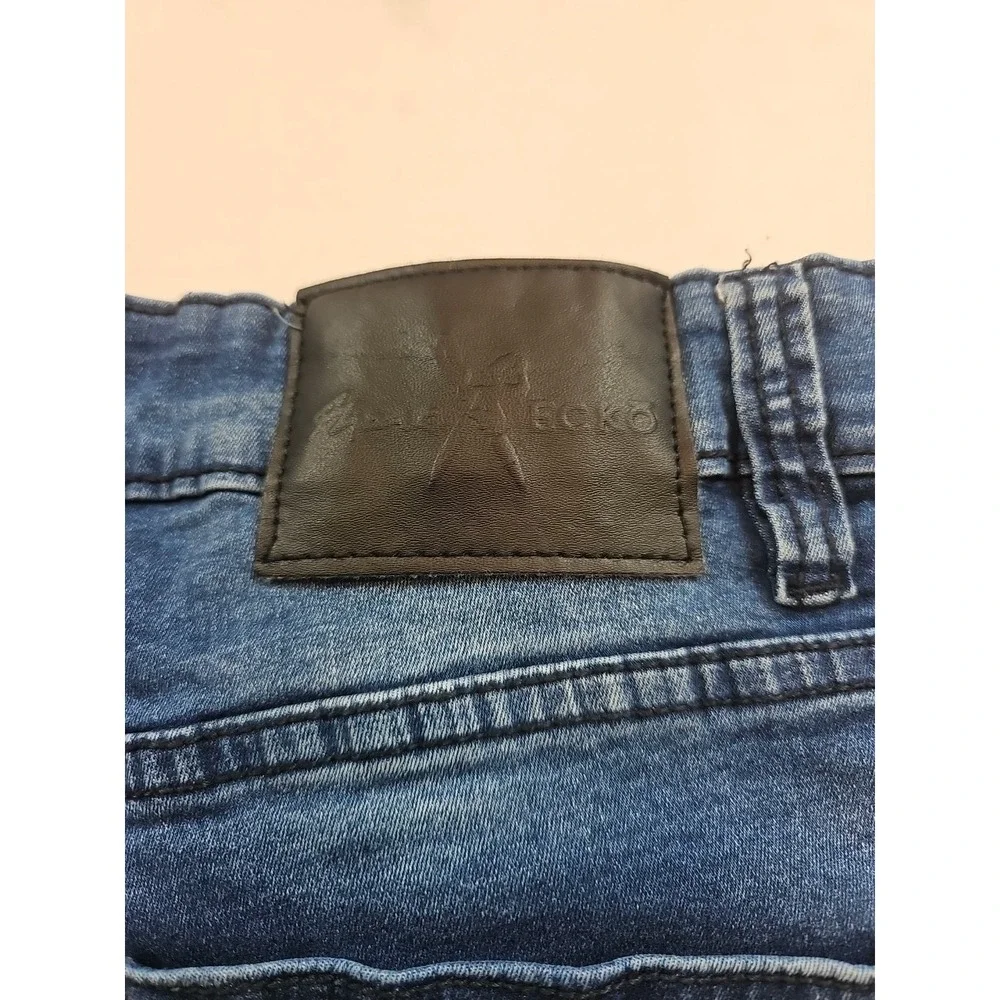 Marc Ecko Mens Cut & Sew Blue Denim Jeans Tag 34x30(inseam 27)